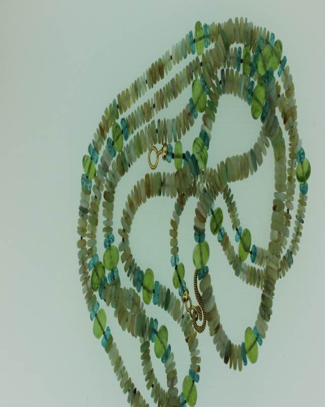 18KY PERUVIAN OPAL/PERIDOT/A